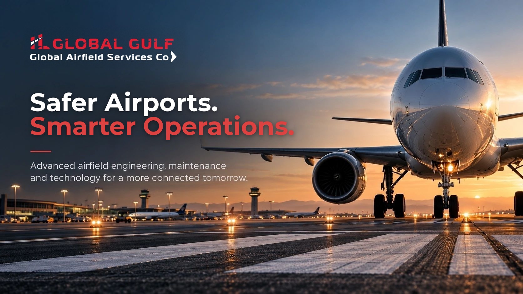 HL Global Gulf, Global Airfield Services Co. Safer airports, smarter operations: advanced airfield engineering, maintenance and technology for a more connected tomorrow.